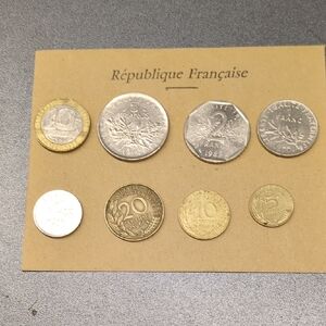 Set Of 8 Franc Coins